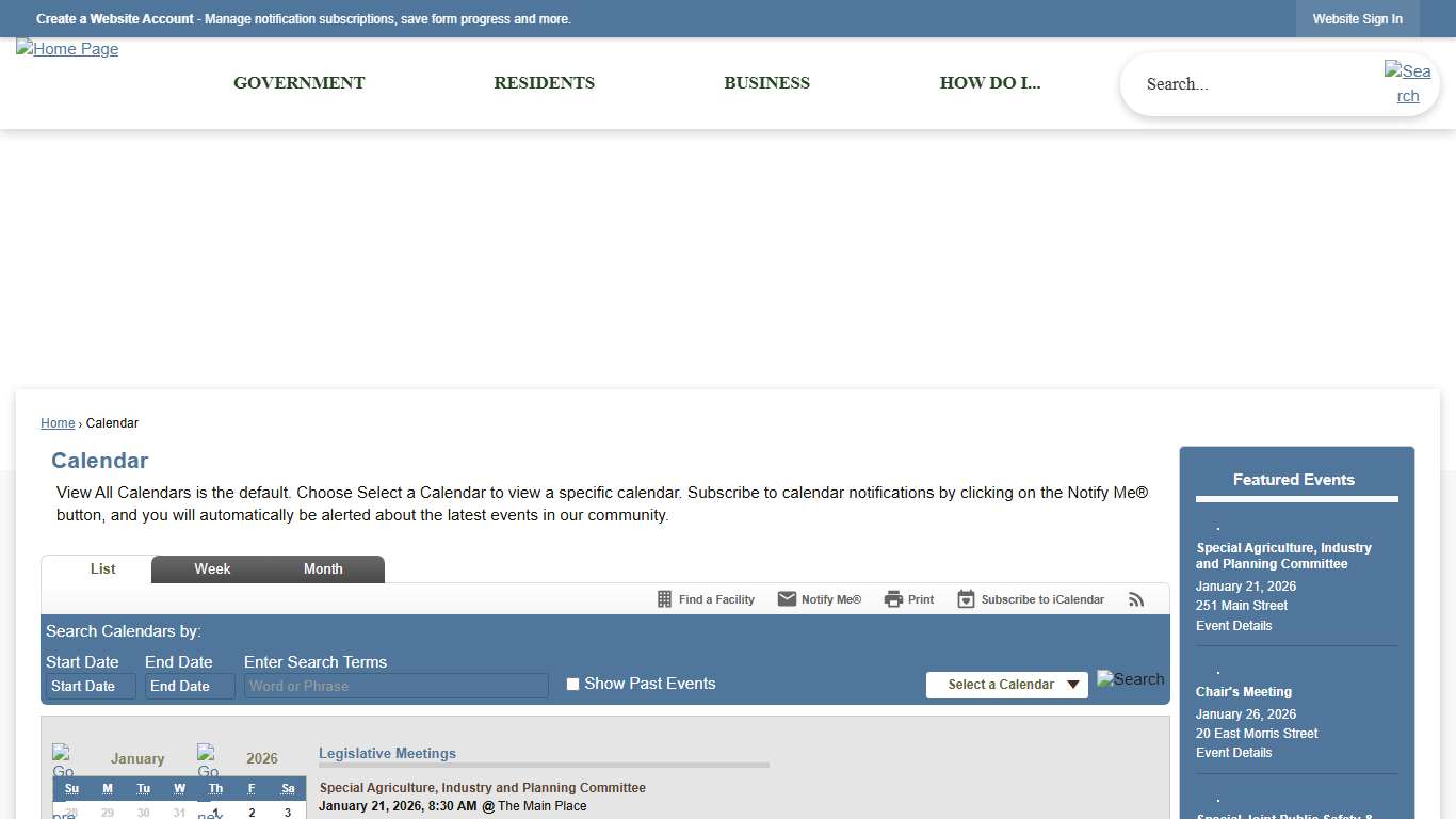 Calendar • Steuben County, NY • CivicEngage