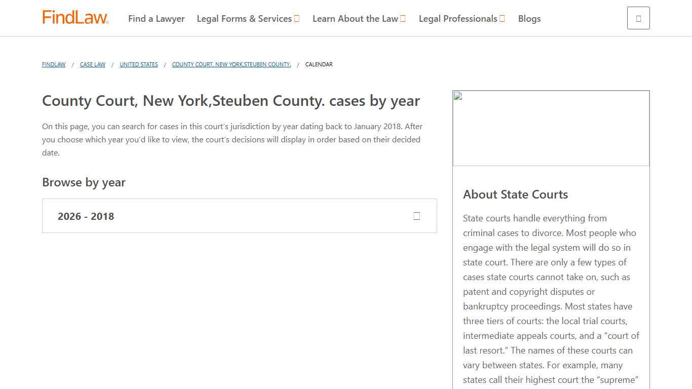 County Court, New York,Steuben County. Opinions and Cases | FindLaw
